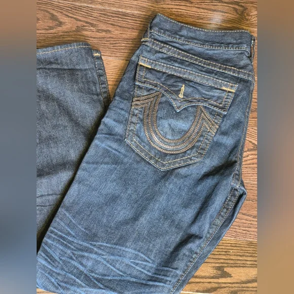 True Religion Ricky Big T Men's Blue Jeans - Picture 10 of 13